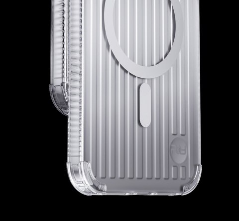 Magnetyczne etui iPhone 14 MagSafe PQY Go Out Series srebrne Magnetyczne etui iPhone 14 MagSafe PQY Go Out Series srebrne