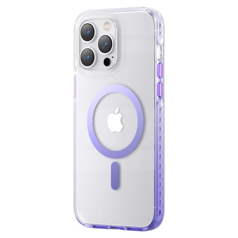 Magnetyczne etui iPhone 14 MagSafe PQY Ice Crystal Series fioletowe Magnetyczne etui iPhone 14 MagSafe PQY Ice Crystal Series fioletowe