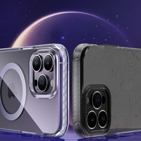Magnetyczne etui iPhone 14 MagSafe PQY Ice Crystal Series fioletowe Magnetyczne etui iPhone 14 MagSafe PQY Ice Crystal Series fioletowe