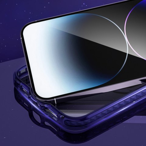 Magnetyczne etui iPhone 14 Plus MagSafe PQY Ice Crystal Series różowo-niebieskie Magnetyczne etui iPhone 14 Plus MagSafe PQY Ice Crystal Series różowo-niebieskie