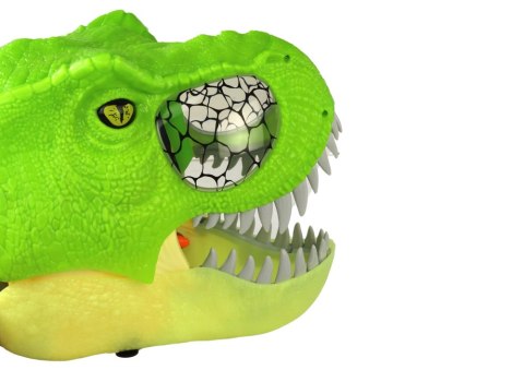 Zielona Maska Dinozaura Regulowana Opaska Światła Dźwięki Zielona Maska Dinozaura Regulowana Opaska Światła Dźwięki