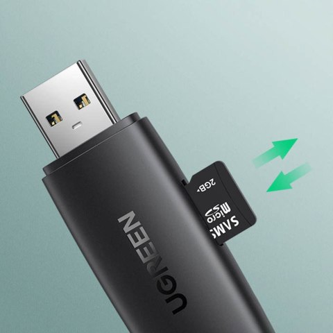 Adapter 2 wtyczki USB-A i USB-C czytnik kart SD i micro SD czarny Adapter 2 wtyczki USB-A i USB-C czytnik kart SD i micro SD czarny