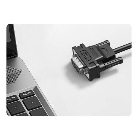 Adapter przejściówka z gniazda VGA na HDMI 15cm czarny Adapter przejściówka z gniazda VGA na HDMI 15cm czarny