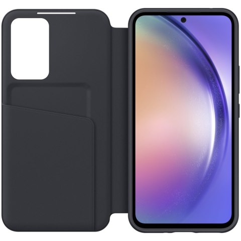 Etui pokrowiec z klapką okienkiem portfel na kartę Galaxy A54 5G Smart View Wallet czarne Etui pokrowiec z klapką okienkiem portfel na kartę Galaxy A54 5G Smart View Wallet czarne