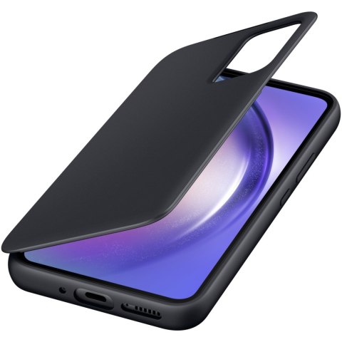 Etui pokrowiec z klapką okienkiem portfel na kartę Galaxy A54 5G Smart View Wallet czarne Etui pokrowiec z klapką okienkiem portfel na kartę Galaxy A54 5G Smart View Wallet czarne