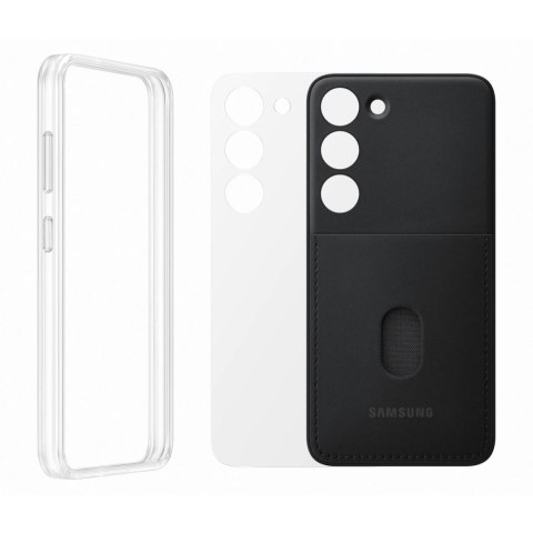 Etui pokrowiec z wymiennymi pleckami Samsung Galaxy S23 Frame Cover czarne Etui pokrowiec z wymiennymi pleckami Samsung Galaxy S23 Frame Cover czarne