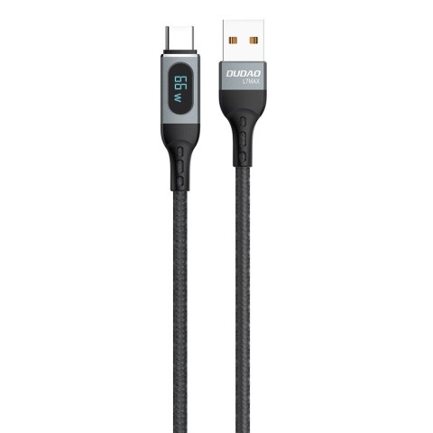 Kabel przewód USB - USB-C szybkie ładowanie wyświetlacz PD 66W 1m czarny Kabel przewód USB - USB-C szybkie ładowanie wyświetlacz PD 66W 1m czarny