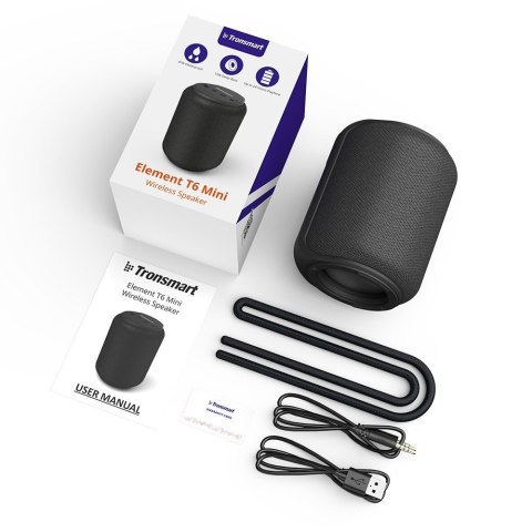 Mini głośnik bezprzewodowy Tronsmart T6 Bluetooth 5.3 15W czarny Mini głośnik bezprzewodowy Tronsmart T6 Bluetooth 5.3 15W czarny