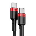 Nylonowy mocny kabel przewód USB-C PD 100W 20V 5A 2m czarny