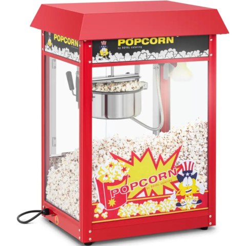 Maszyna urządzenie do prażenia popcornu retro TEFLON 1600 W 5-6 kg/h - czerwona Maszyna urządzenie do prażenia popcornu retro TEFLON 1600 W 5-6 kg/h - czerwona