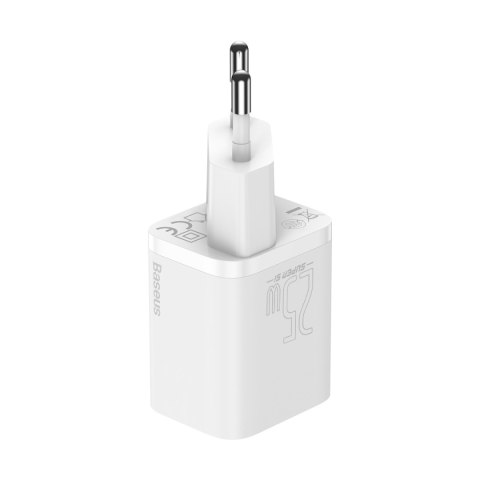Szybka ładowarka sieciowa Si 25W 3A z kablem USB-C 1m biały Szybka ładowarka sieciowa Si 25W 3A z kablem USB-C 1m biały
