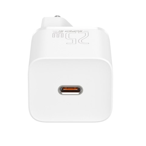 Szybka ładowarka sieciowa Si 25W 3A z kablem USB-C 1m biały Szybka ładowarka sieciowa Si 25W 3A z kablem USB-C 1m biały