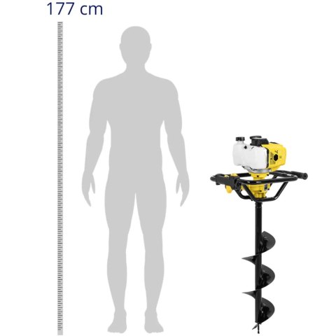 Wiertnica spalinowa świder do ziemi 6 wierteł 2 przedłużki 2.3 kW Wiertnica spalinowa świder do ziemi 6 wierteł 2 przedłużki 2.3 kW