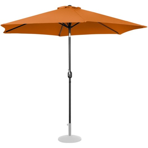 Parasol ogrodowy okrągły duży uchylny z korbką śr. 300 cm pomarańczowy Parasol ogrodowy okrągły duży uchylny z korbką śr. 300 cm pomarańczowy