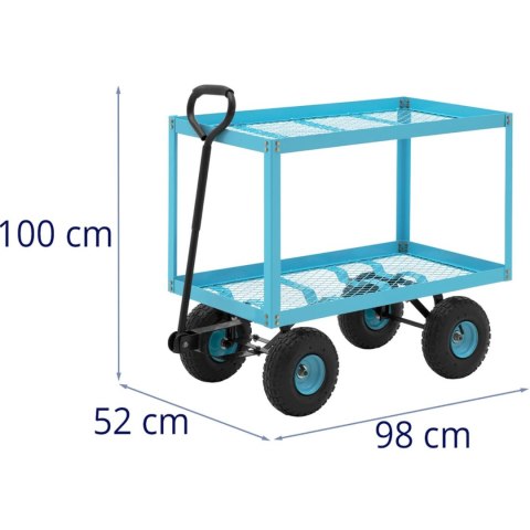 Wózek ogrodowy transportowy 2 poziomy z siatki do 150 kg Wózek ogrodowy transportowy 2 poziomy z siatki do 150 kg