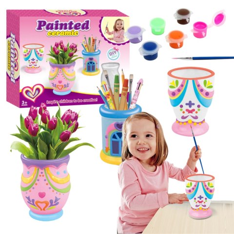 WAZONY NA KWIATKI DO MALOWANIA ZESTAW CERAMICZNY MAŁY ARTYSTA GIPS FARBKI WAZONY NA KWIATKI DO MALOWANIA ZESTAW CERAMICZNY MAŁY ARTYSTA GIPS FARBKI