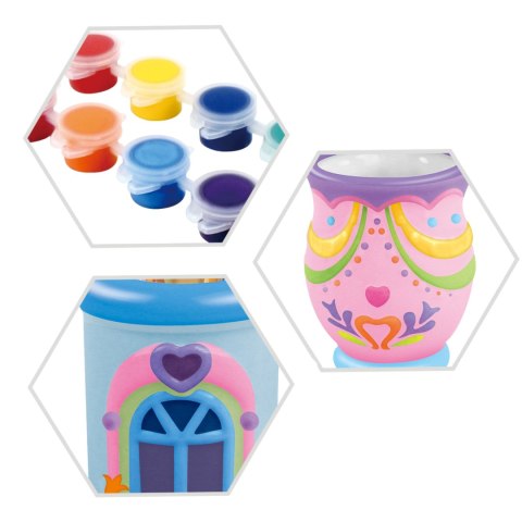 WAZONY NA KWIATKI DO MALOWANIA ZESTAW CERAMICZNY MAŁY ARTYSTA GIPS FARBKI WAZONY NA KWIATKI DO MALOWANIA ZESTAW CERAMICZNY MAŁY ARTYSTA GIPS FARBKI