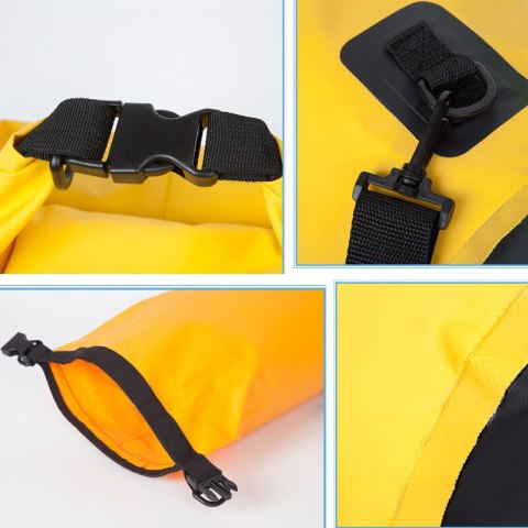 Worek plecak torba Outdoor PVC turystyczna wodoodporna 10L - szara Worek plecak torba Outdoor PVC turystyczna wodoodporna 10L - szara