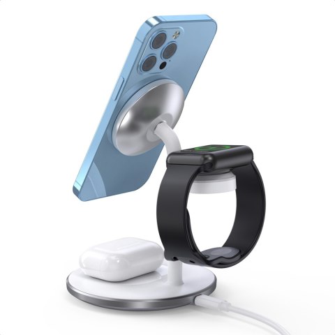 3w1 Stojak stacja ładująca indukcyjna do iPhone AirPods Pro Apple Watch czarna 3w1 Stojak stacja ładująca indukcyjna do iPhone AirPods Pro Apple Watch czarna