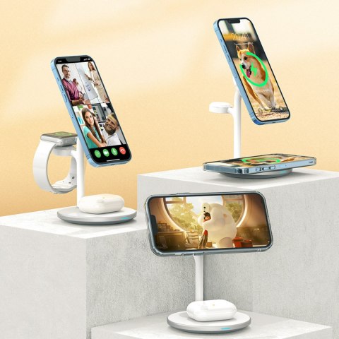 3w1 Stojak stacja ładująca indukcyjna do iPhone AirPods Pro Apple Watch czarna 3w1 Stojak stacja ładująca indukcyjna do iPhone AirPods Pro Apple Watch czarna