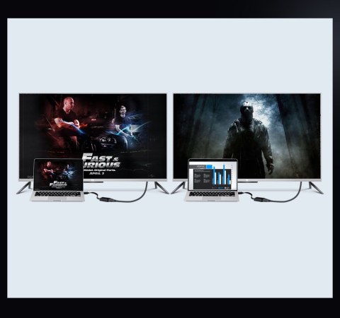 Adapter przejściówka HDMI - VGA micro USB AUX audio 3.5 mm mini jack czarny Adapter przejściówka HDMI - VGA micro USB AUX audio 3.5 mm mini jack czarny