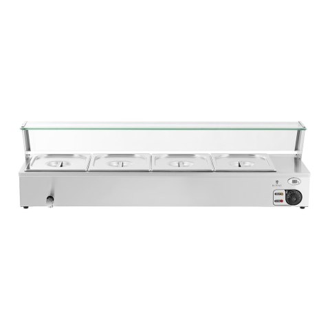 Bemar podgrzewacz do potraw bufet grzewczy z osłoną 4 x GN 1/2 2000 W Bemar podgrzewacz do potraw bufet grzewczy z osłoną 4 x GN 1/2 2000 W