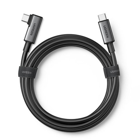 Kabel przewód kątowy USB-C z obsługą gogli VR Oculus Quest 2 60W 5m czarny Kabel przewód kątowy USB-C z obsługą gogli VR Oculus Quest 2 60W 5m czarny