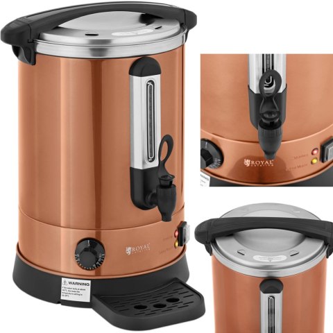 Warnik podgrzewacz do wody z podwójnymi ściankami i ociekaczem 13.5 L 2500 W pomarańczowy Warnik podgrzewacz do wody z podwójnymi ściankami i ociekaczem 13.5 L 2500 W pomarańczowy