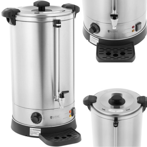 Warnik podgrzewacz do wody z podwójnymi ściankami i ociekaczem 19.7 L 2500 W srebrny Warnik podgrzewacz do wody z podwójnymi ściankami i ociekaczem 19.7 L 2500 W srebrny