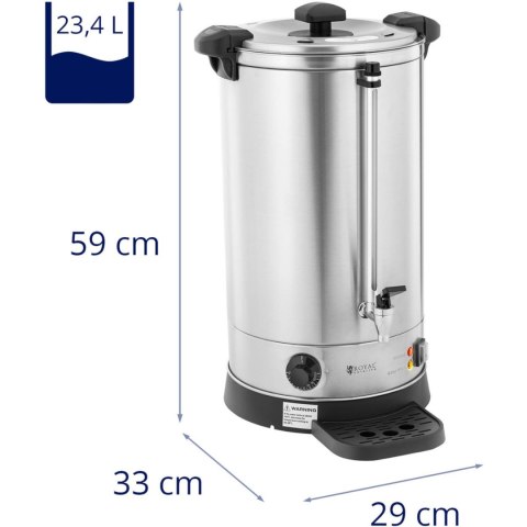 Warnik podgrzewacz do wody z podwójnymi ściankami i ociekaczem 19.7 L 2500 W srebrny Warnik podgrzewacz do wody z podwójnymi ściankami i ociekaczem 19.7 L 2500 W srebrny
