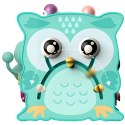 MAGICZNE PUDEŁKO EDUKACYJNE NA KÓŁKACH SÓWKA SORTER CYMBAŁKI WBIJAK MŁOTEK