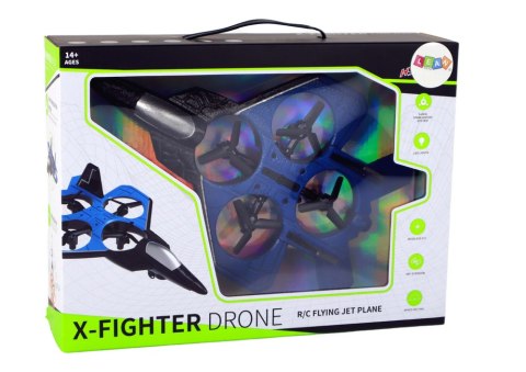 Samolot Dron RC Niebieski Myśliwiec Zdalnie Sterowany Pilot Samolot Dron RC Niebieski Myśliwiec Zdalnie Sterowany Pilot