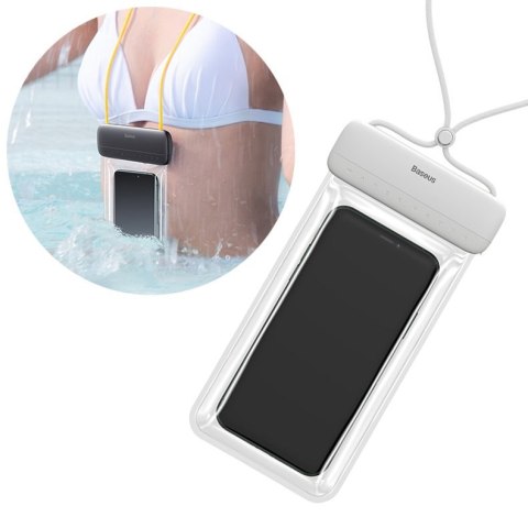 Uniwersalny wodoodporny pokrowiec etui na telefon max 7.2'' na basen nad wodę biały Uniwersalny wodoodporny pokrowiec etui na telefon max 7.2'' na basen nad wodę biały