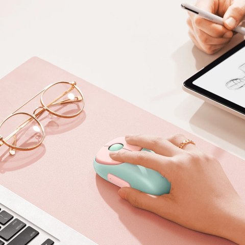 Bezprzewodowa mysz myszka do komputera MU102 FUN+ Bluetooth 2.4 GHz różowa Bezprzewodowa mysz myszka do komputera MU102 FUN+ Bluetooth 2.4 GHz różowa