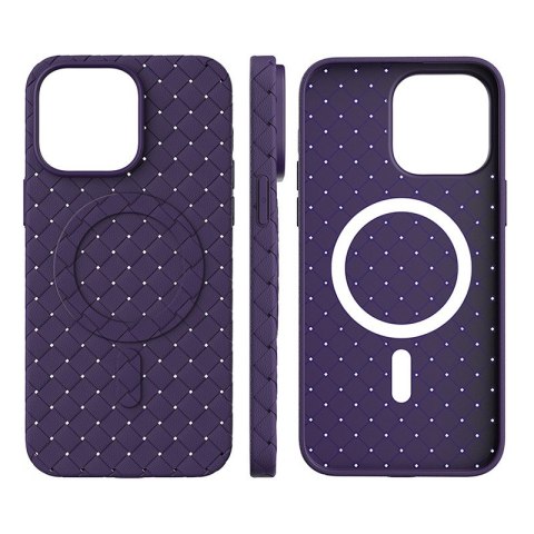 Etui pokrowiec plecionka do iPhone 13 Pro z MagSafe Woven Case fioletowy Etui pokrowiec plecionka do iPhone 13 Pro z MagSafe Woven Case fioletowy