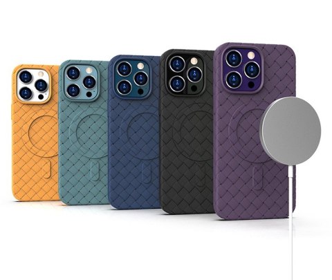 Etui pokrowiec plecionka do iPhone 13 Pro z MagSafe Woven Case fioletowy Etui pokrowiec plecionka do iPhone 13 Pro z MagSafe Woven Case fioletowy