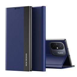 Etui pokrowiec z klapką i podstawką do Xiaomi Redmi 11A / Poco C55 / Redmi 12C Sleep Case Pro niebieski