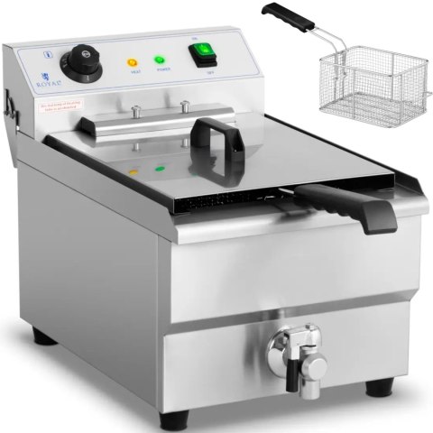 Frytownica elektryczna nastawna z kranem spustowym 400 V 6000 W 16 l Frytownica elektryczna nastawna z kranem spustowym 400 V 6000 W 16 l