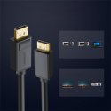 Kabel przewód DisplayPort HDR 3D 4K 1m czarny