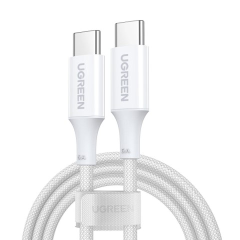 Kabel przewód USB-C 100W 5A PD 480Mbps 1.5m biały Kabel przewód USB-C 100W 5A PD 480Mbps 1.5m biały