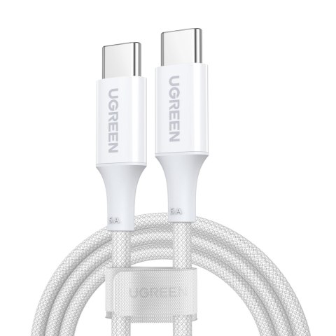 Kabel przewód USB-C 100W 5A PD 480Mbps 2m biały Kabel przewód USB-C 100W 5A PD 480Mbps 2m biały
