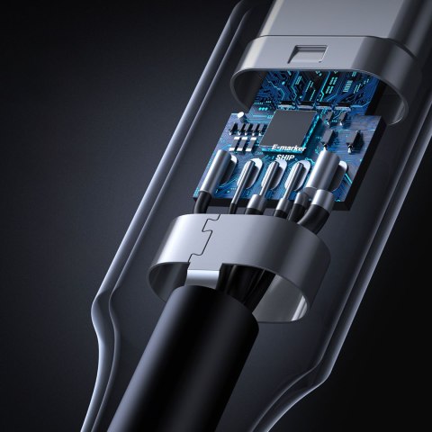 Kabel przewód USB-C 100W 5A PD 480Mbps 2m biały Kabel przewód USB-C 100W 5A PD 480Mbps 2m biały