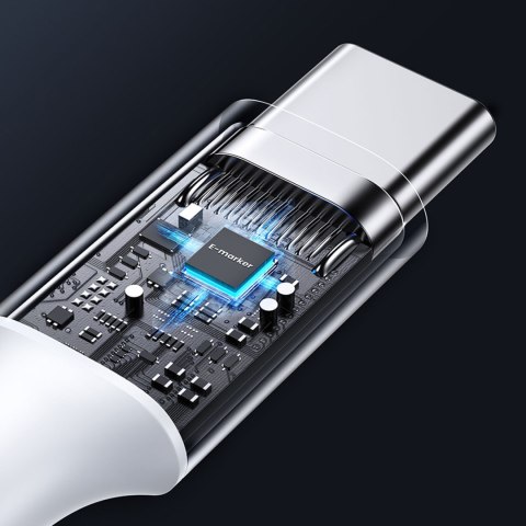Kabel przewód USB-C w oplocie PD 100W 5A 480Mb/s 1m czarny Kabel przewód USB-C w oplocie PD 100W 5A 480Mb/s 1m czarny