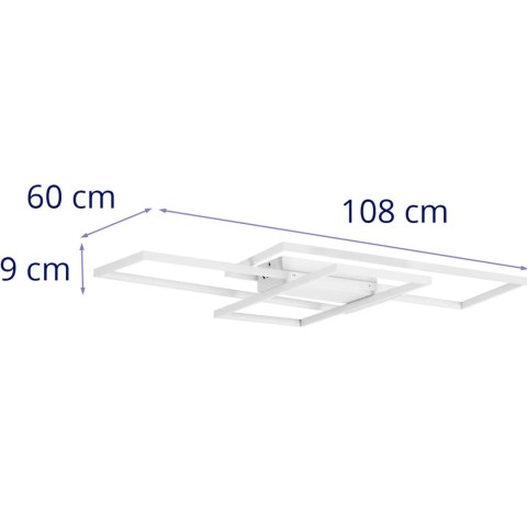 Lampa sufitowa nowoczesna LED z pilotem - 3 prostokąty Lampa sufitowa nowoczesna LED z pilotem - 3 prostokąty
