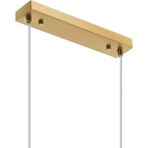 Lampa sufitowa wisząca złota 4 punktowa E27 - szklane klosze Lampa sufitowa wisząca złota 4 punktowa E27 - szklane klosze