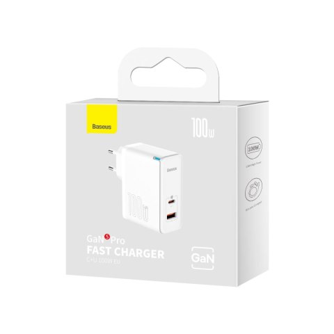 Szybka uniwersalna ładowarka sieciowa GaN5 Pro USB-C USB 100W PD QC AFC biały Szybka uniwersalna ładowarka sieciowa GaN5 Pro USB-C USB 100W PD QC AFC biały