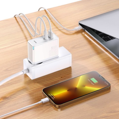 Szybka uniwersalna ładowarka sieciowa GaN5 Pro USB-C USB 100W PD QC AFC biały Szybka uniwersalna ładowarka sieciowa GaN5 Pro USB-C USB 100W PD QC AFC biały