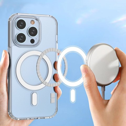 Żelowe elastyczne etui do iPhone 15 Pro magnetyczne z MagSafe przezroczyste Żelowe elastyczne etui do iPhone 15 Pro magnetyczne z MagSafe przezroczyste