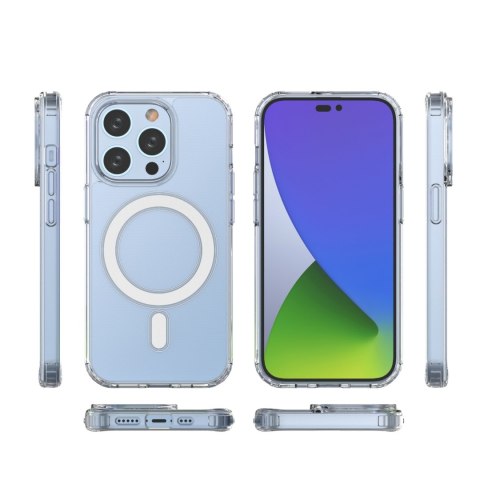 Żelowe elastyczne etui do iPhone 15 Pro magnetyczne z MagSafe przezroczyste Żelowe elastyczne etui do iPhone 15 Pro magnetyczne z MagSafe przezroczyste