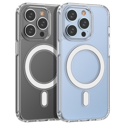 Żelowe elastyczne etui do iPhone 15 Pro magnetyczne z MagSafe przezroczyste Żelowe elastyczne etui do iPhone 15 Pro magnetyczne z MagSafe przezroczyste
